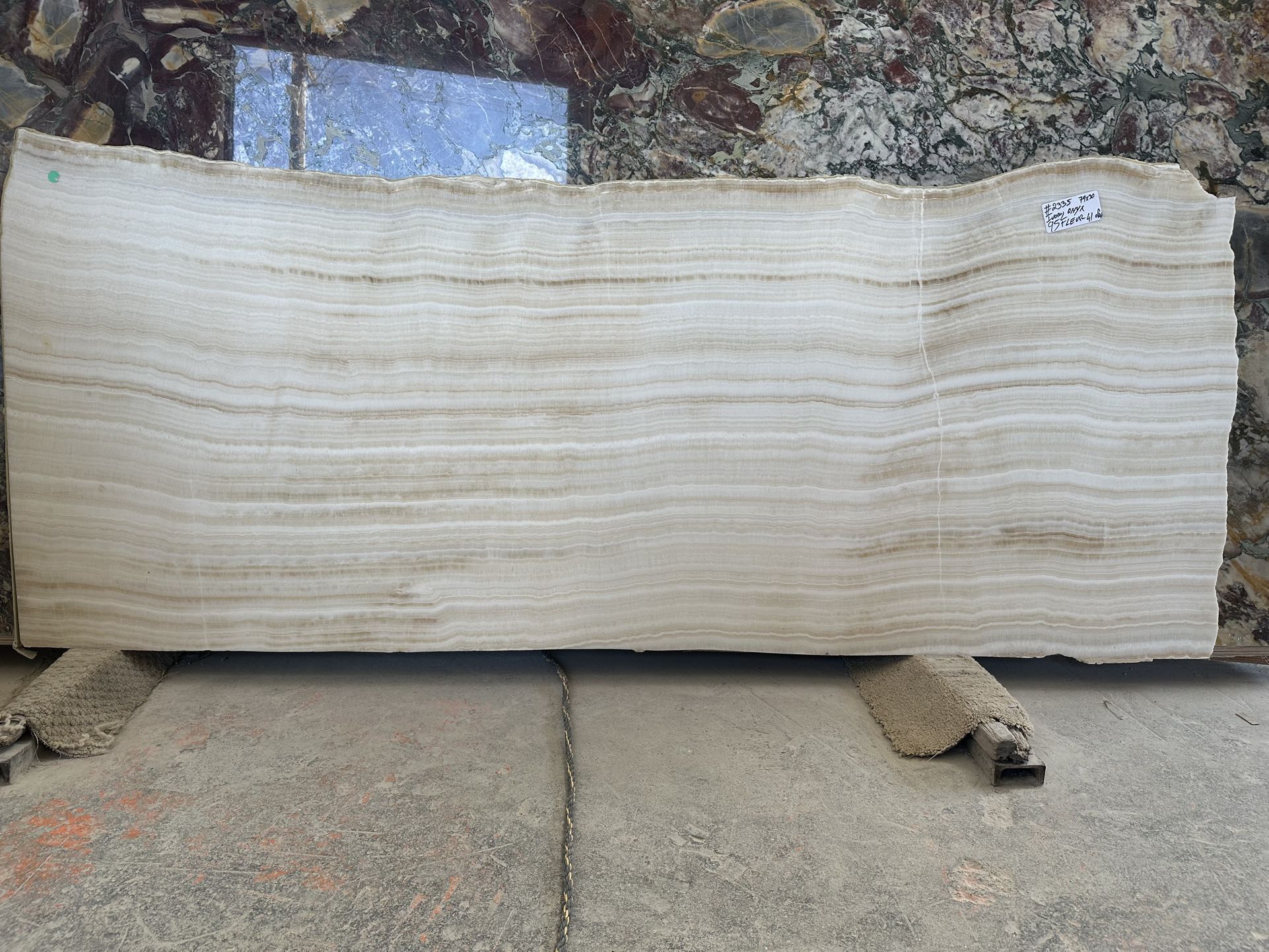 Ivory Onyx Slab 84" x 33" $35 / Sq. Ft. β Multiple Sizes Available