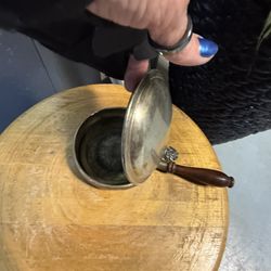 Vintage Silver And Brass Crumb Catcher