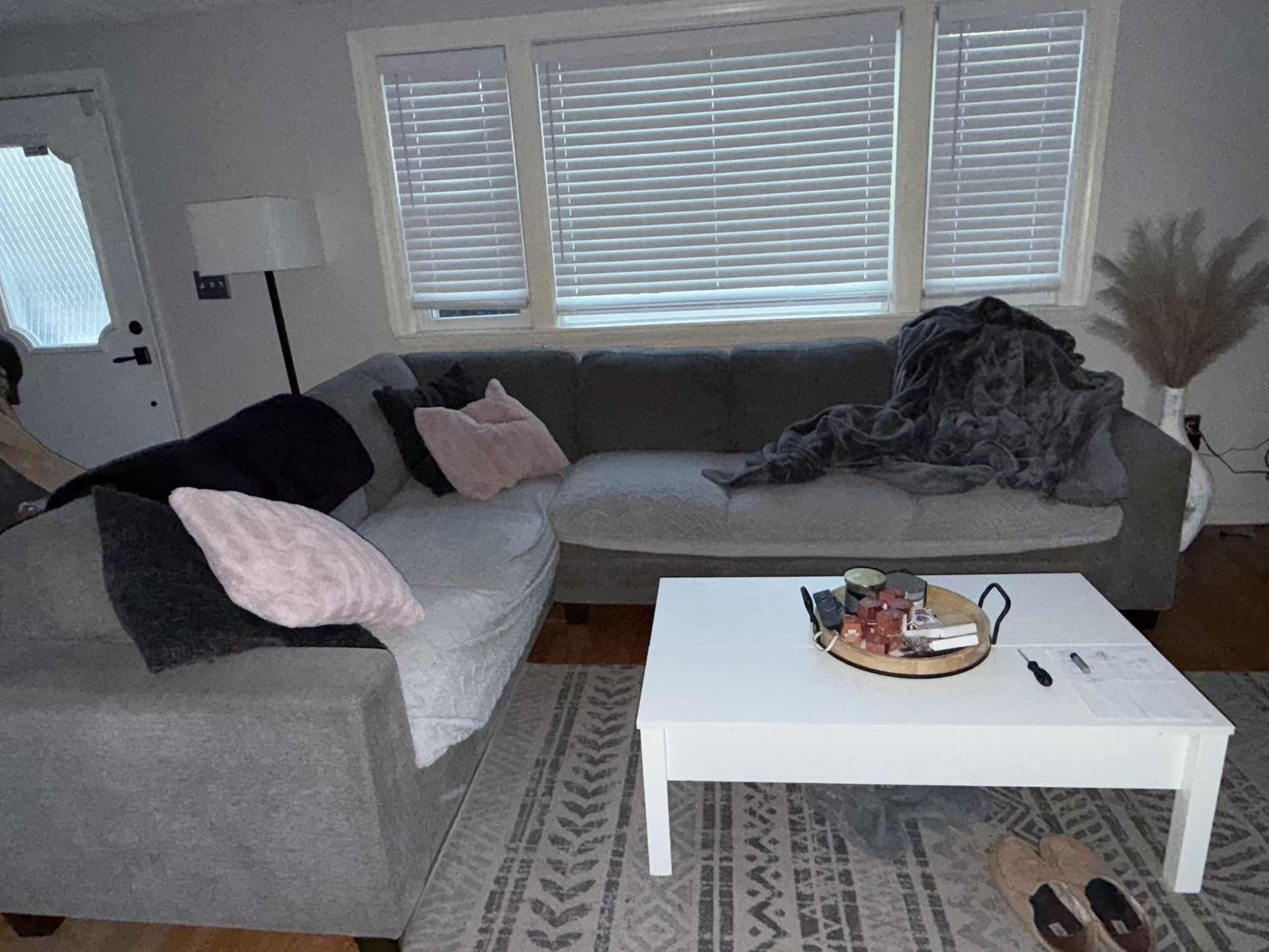 6 Seater Costco Grey Sectional With Ottoman