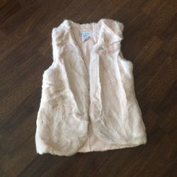 Girls Pink Fur Vest Size XL (14-16)