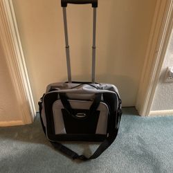 Bella Russo Laptop Travel Luggage Black Gray Bag Wheels 