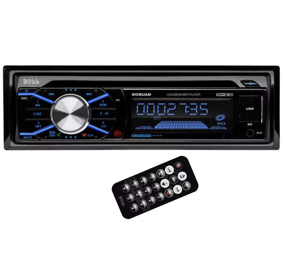Boss 508UAB In Dash CD Car Player USB MP3 Stereo Audio Receiver Bluetooth T8