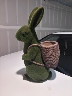 Green Bunny with basket