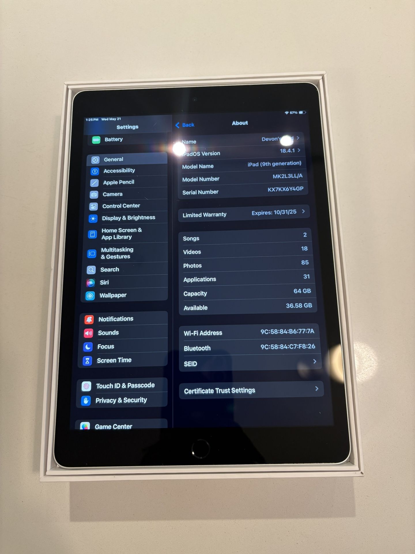 NEW iPad 9th Generation 64gb (Silver)