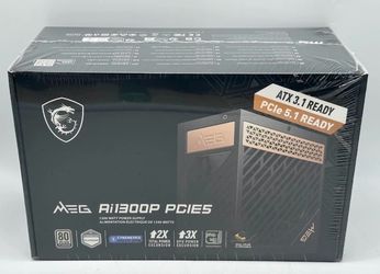 MSI MEG Ai1300P PCIe5 1300W 80 Plus Platinum Power Supply - Black I don’t know if working or not I don’t have PC to try. You need to try first  Send m