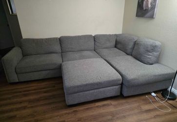 Grey sectional couch