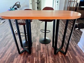 Counter-Height Dining Table + 2 Bar Stools