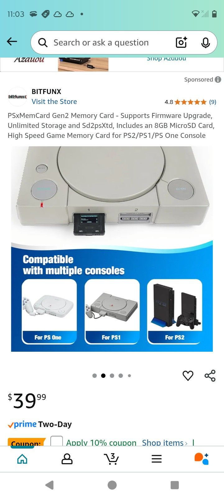 Memory For PS Console