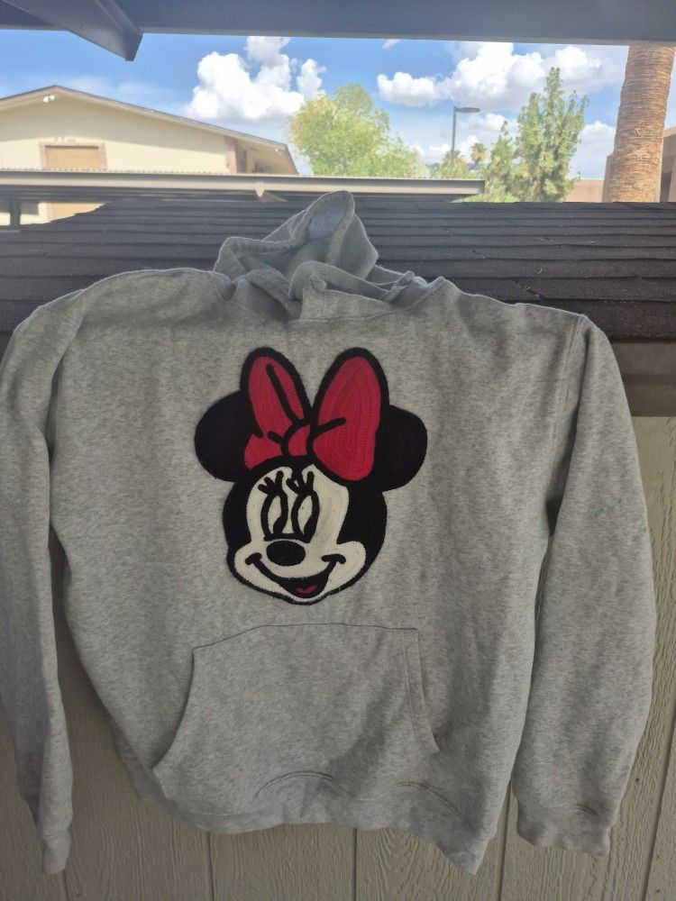 Disney Mini Mouse Hoodie, Backpack With Matching Wallet, And Handbag Also With Matching Wallet
