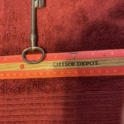 Antique Skeleton Key Huge 4 1/2" Long - GENUINE OLD KEY - 18th-19th Century