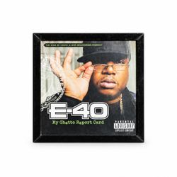 Framed Vintage CD Album Art 5x5 – E-40 My Ghetto Report Card