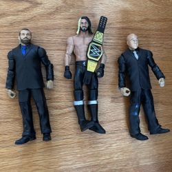 WWE Mattel action figures Seth Rollins And J&J security