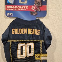 New, Pets First Licensed NCAA Jersey, California Golden  Bears, XS