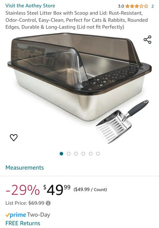 Stainless Steel Litter Box 