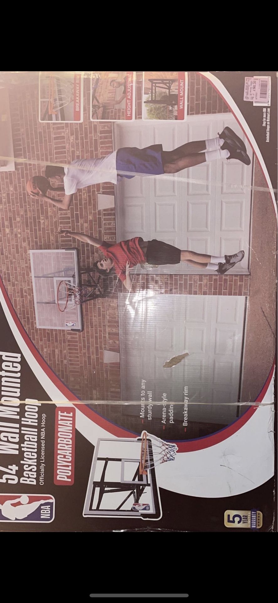 54in Wall Mounted Basketball Hoop (NBA)