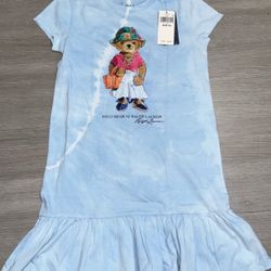 Ralph Lauren Tye Dye Polo Bear Short Sleeve Dress