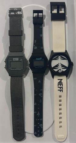 3- Neff watches 2 digital and one analog