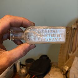 U.S Navy Medical Department Glass Bottle