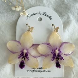 Real Orchid Earrings 