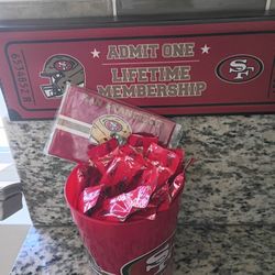 49ers Canvas With Cup With Magnet $25 Obo