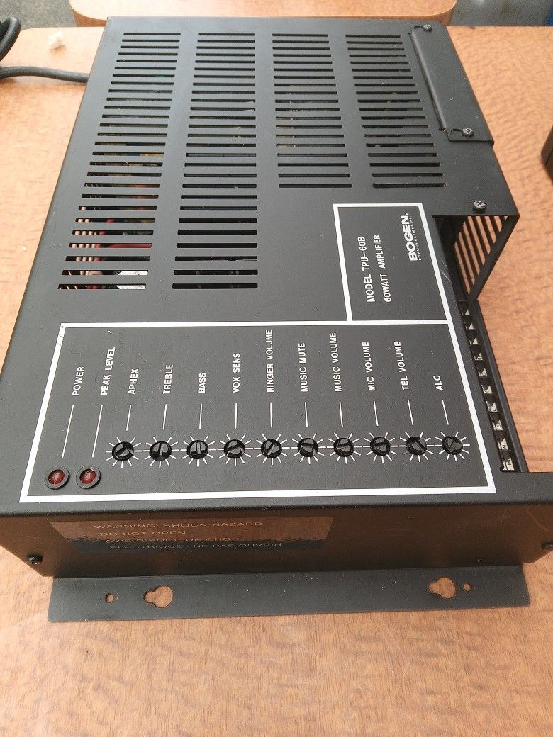 Bogen TPU60B 60-Watt Telephone Paging Amplifier