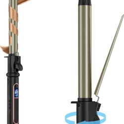Brandnew Curling Iron, 1 Inch Curling Iron, Curling Wand for Long Short Hair, Manual Hair Curler with Tourmaline Ceramic Barrel, Dual Voltage (1 inch 