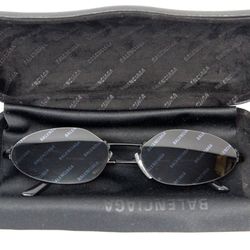 Balenciaga Black Invisible Oval Sunglasses 0055S with Logo Mens Womens 58 19 140 Accessories Glasses NO Gucci Versace Louis Vuitton Armani Nike Jordan