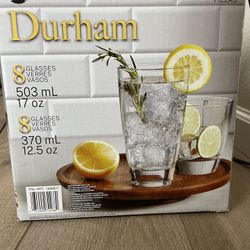 16 Piece Glass Cup Set