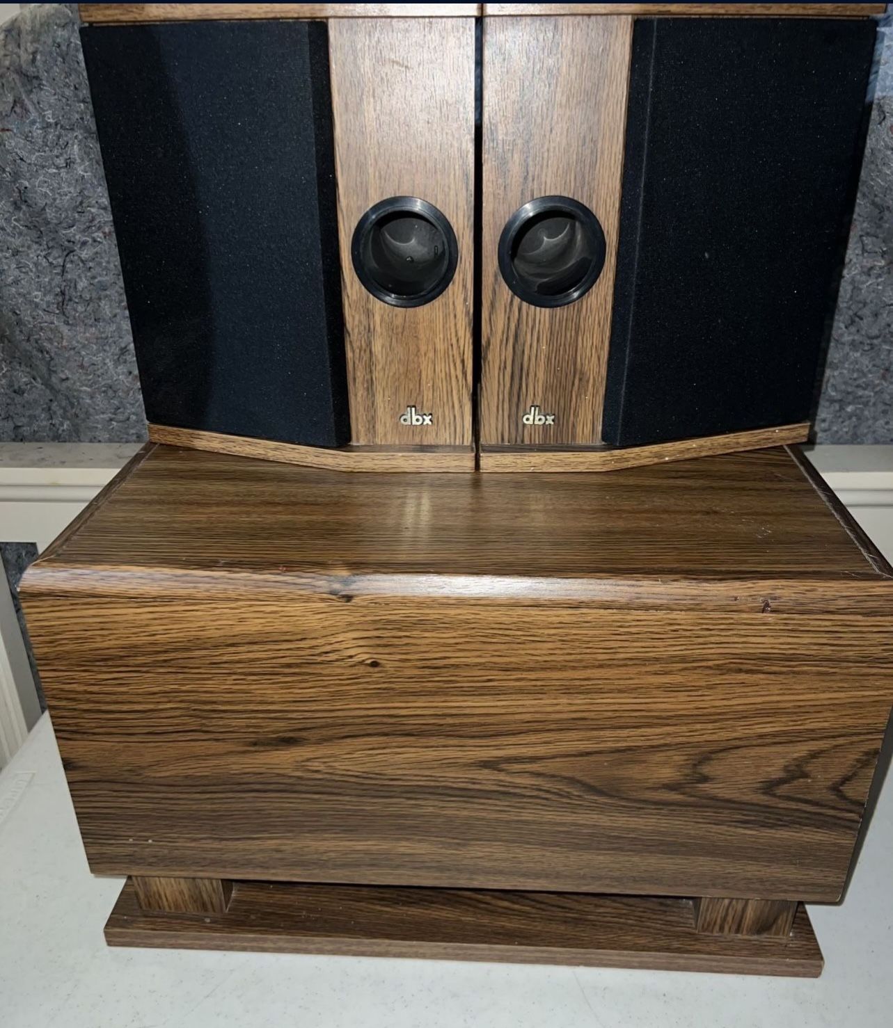 VINTAGE DBX Soundfield 3X2 RS LS Plus Bookshelf Speakers Plus Sub Woofer Sw2×6