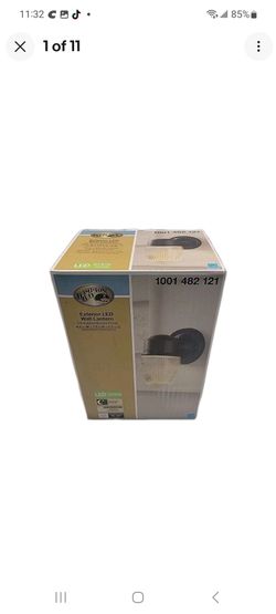 HAMPTON BAY Dusk-to-Dawn Oil-Rubbed Bronze LED Outdoor Wall Lantern Sconce NIB