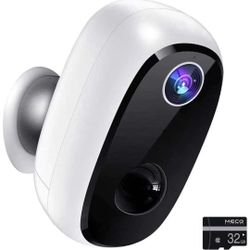 Wireless Outdoor Security Camera, 1080P Rechargeable Battery WiFi Camera, Indoor/Outdoor Surveillance Home Camera with Motion Detection, Night Vision,