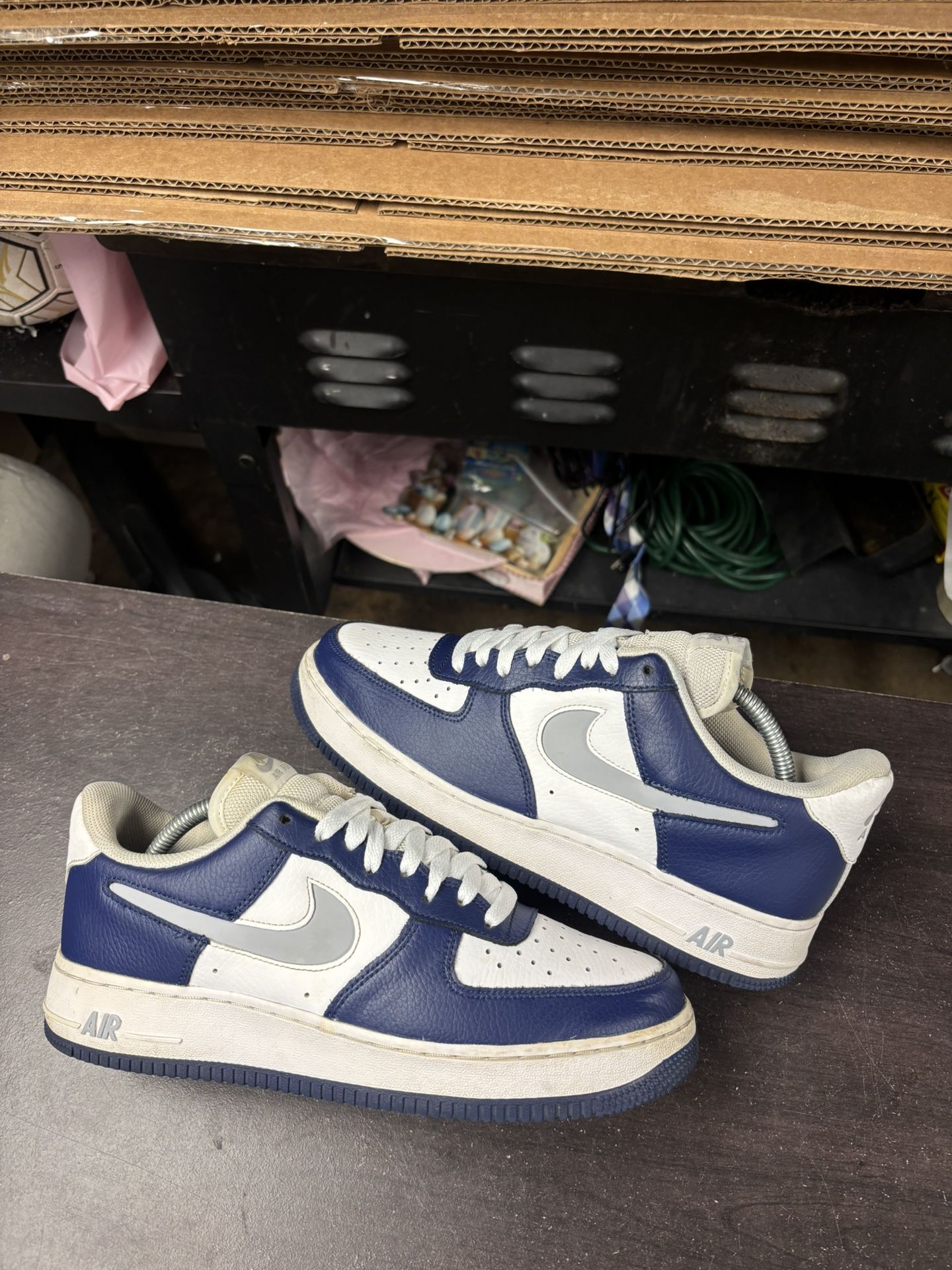 Air Force 1 Low White Navy Grey