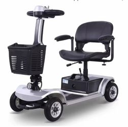 Electric Powered Mobility Scooter - 400lbs Weight Capacity 4 Wheel Motorized Scooter for Elderly Adjustable Chair Adults and Seniors Airline Approved 