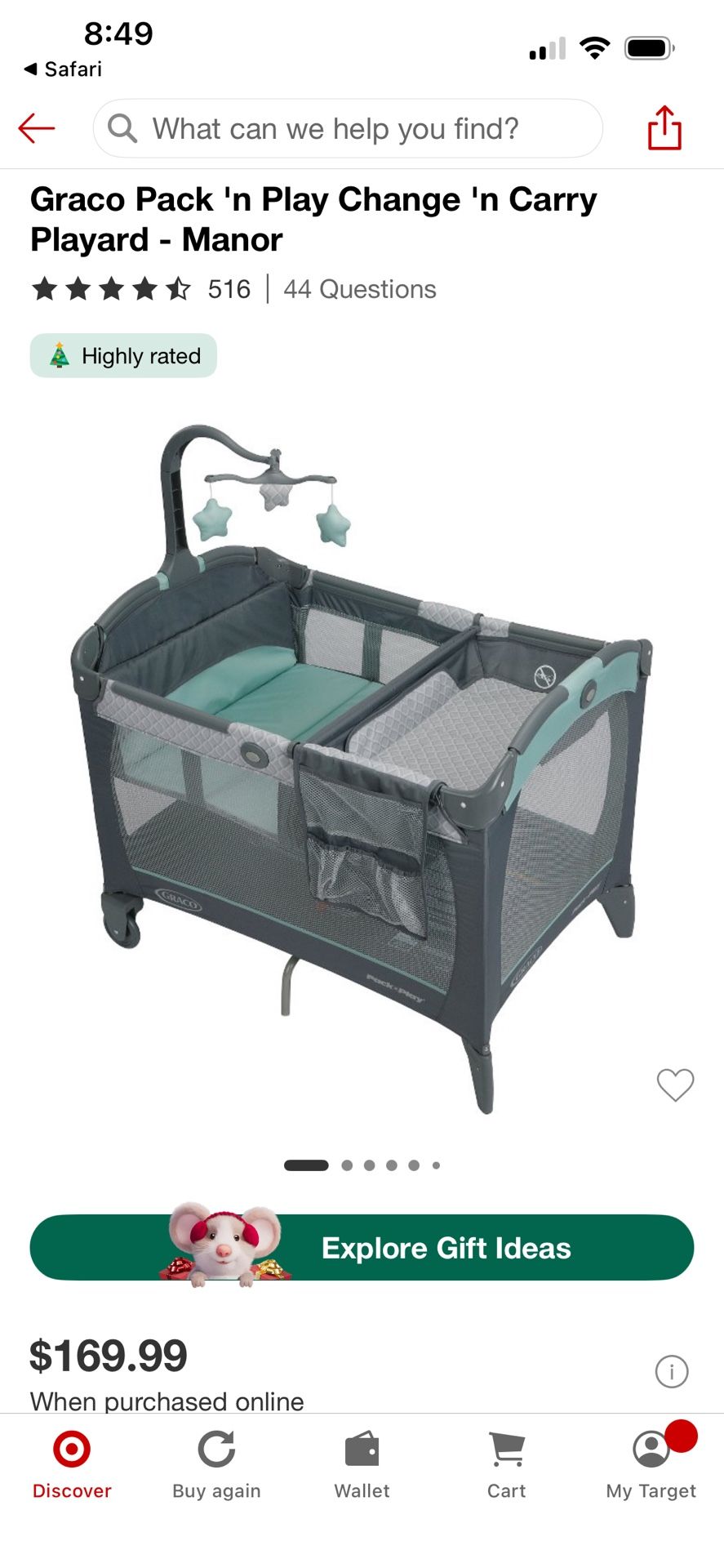 Graco Pack N Play- Playard/napper/changing table