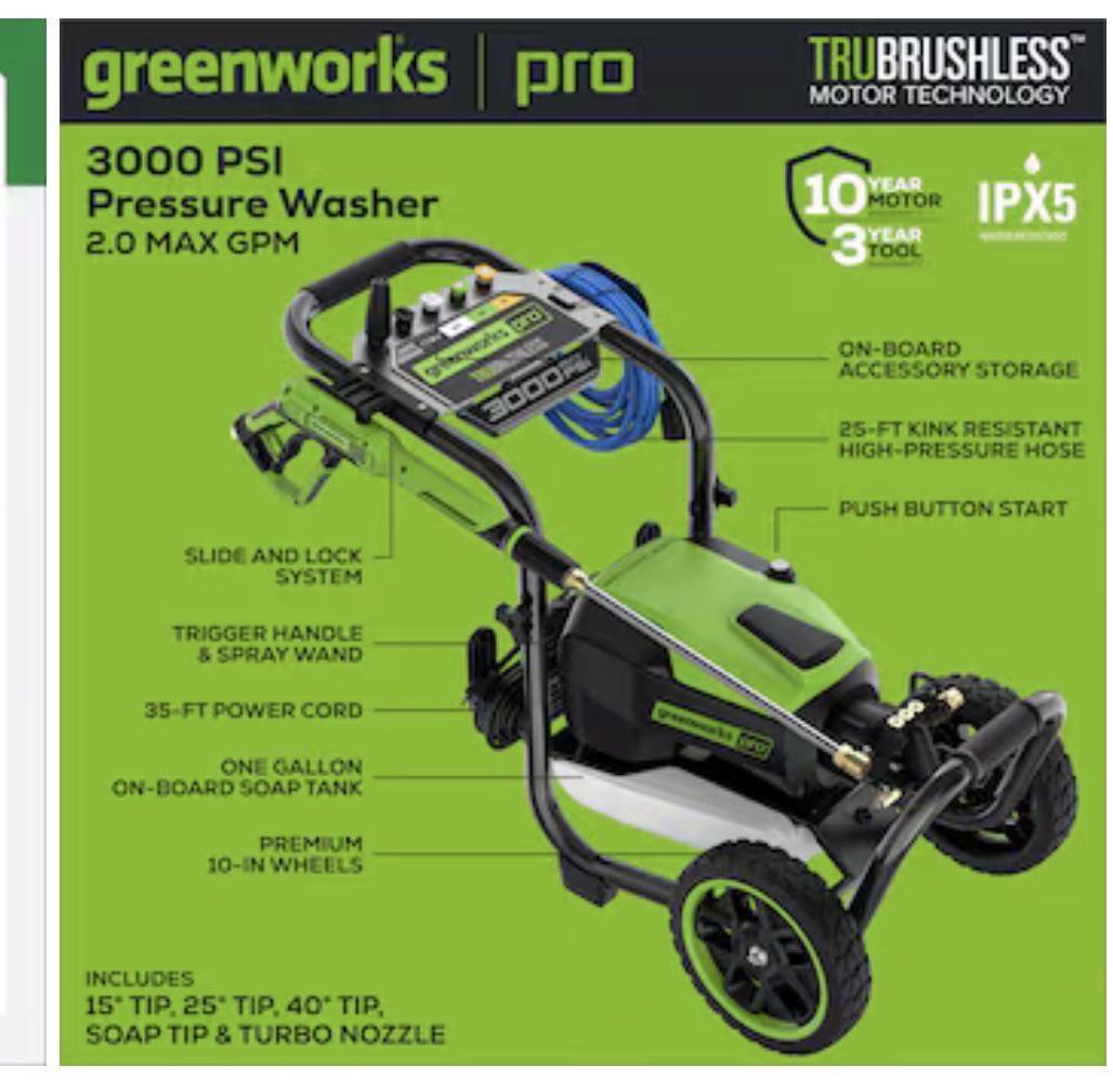 Green Works Pro Pressure Washer