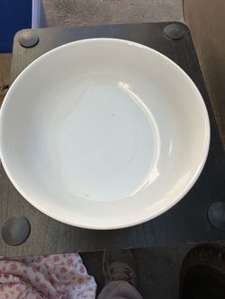 Large White Ceramic Mixing Bowl