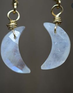 Moonstone Gold Earrings 