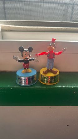 Vintage 1960s Mickey Mouse And Goofy Mini Puppets