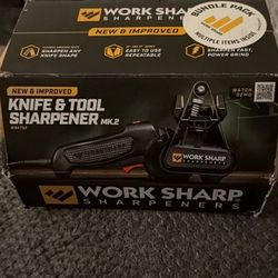 Work Sharp New And Improved Sharpener Tool - Adjustable Knife Sharpening System - For Knives, Scissors, Serrated Blades, & Tools