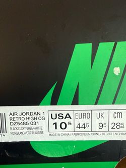 Air Jordan 1 Retro High OG Lucky Green Size 10.5