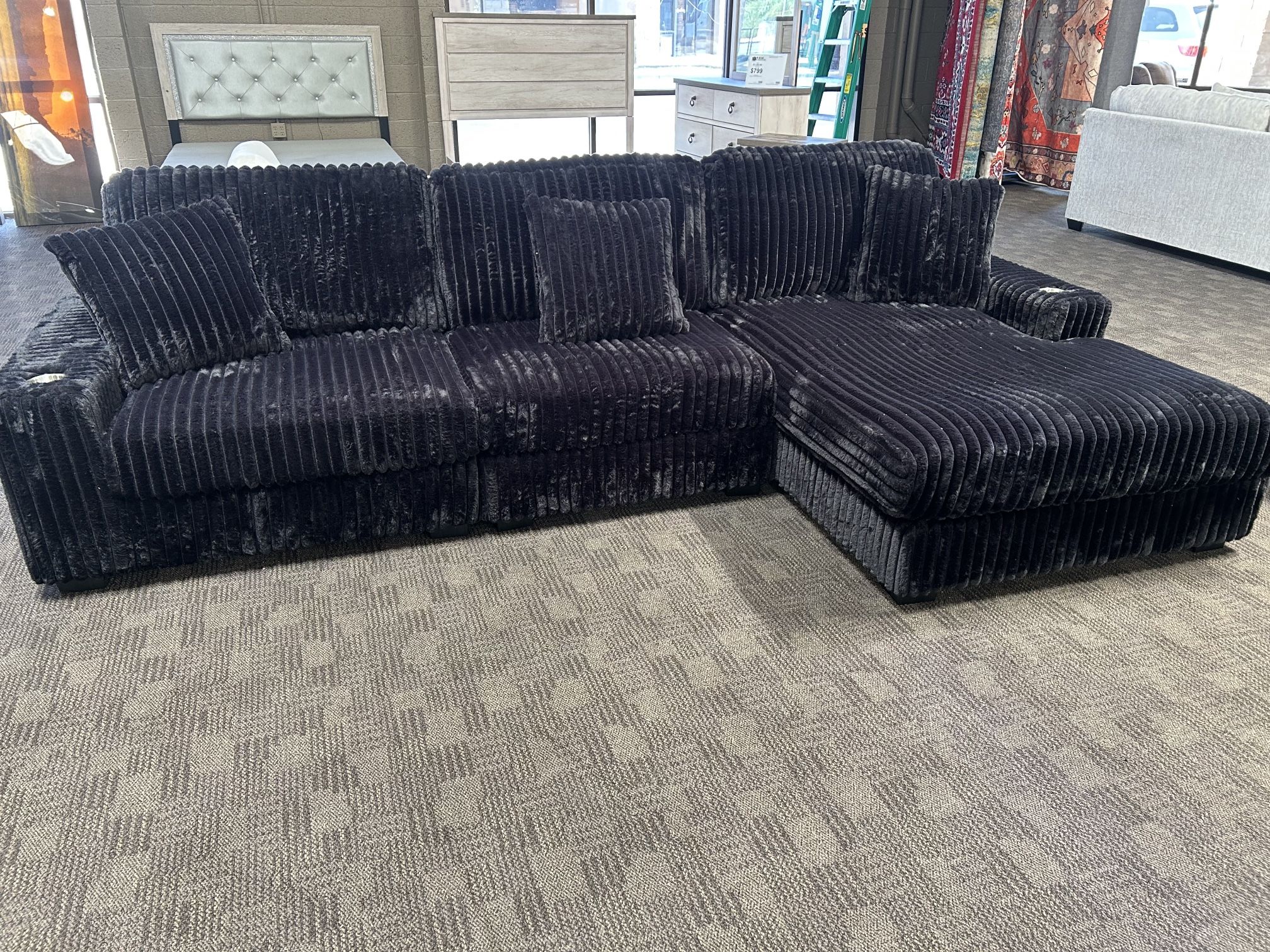 Oversized Fluffy Sectional Couch