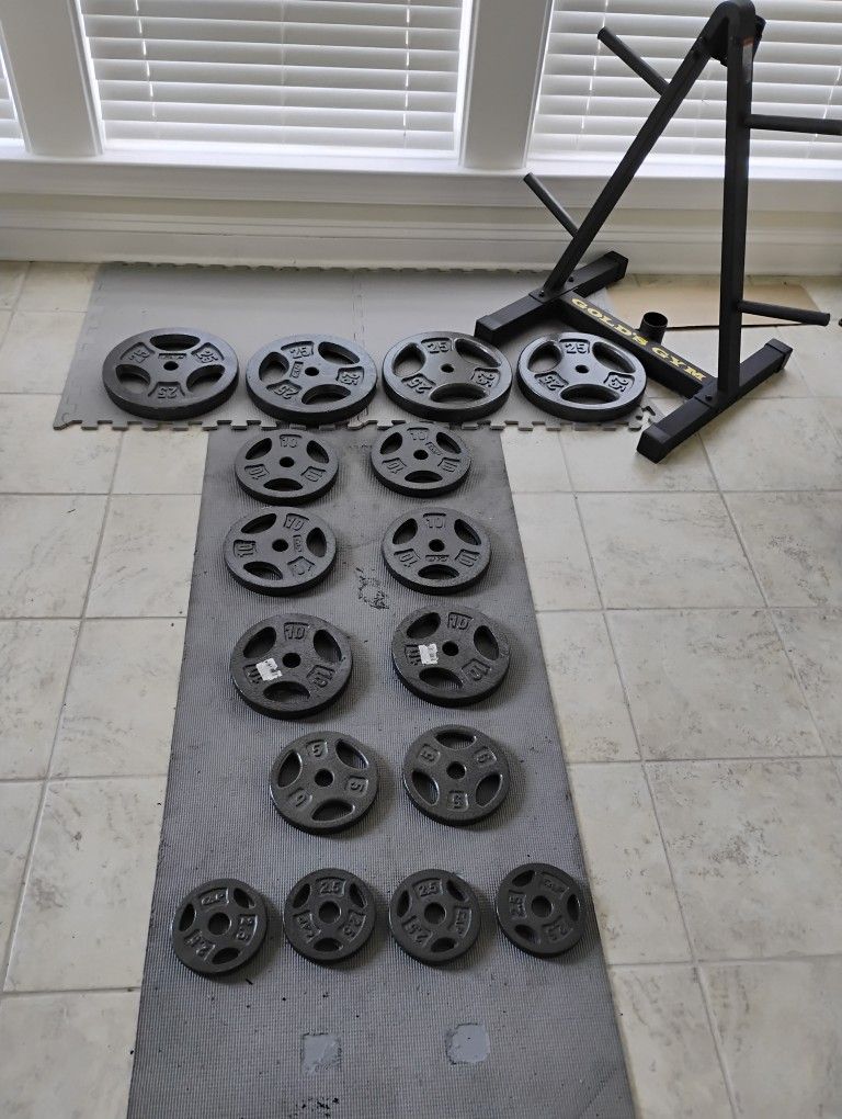 180 Ibs Weight Plate With Weight Tree