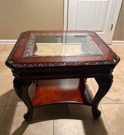 Wood corner/coffee table