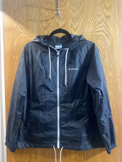Columbia Windbreaker Blk Sz Medium