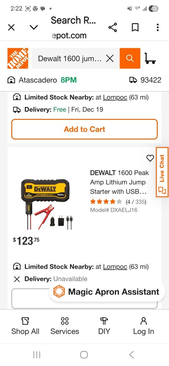 Dewalt Jumper Box (1600)
