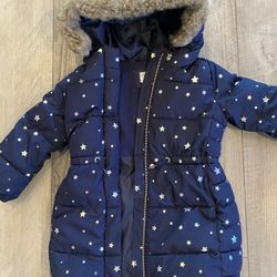 Very Nice Gap Kids Long Puffer Jacket Girls 4