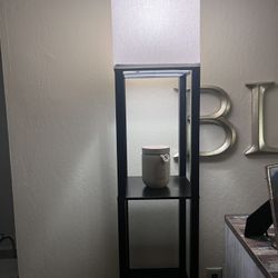 Black and white floor lamp