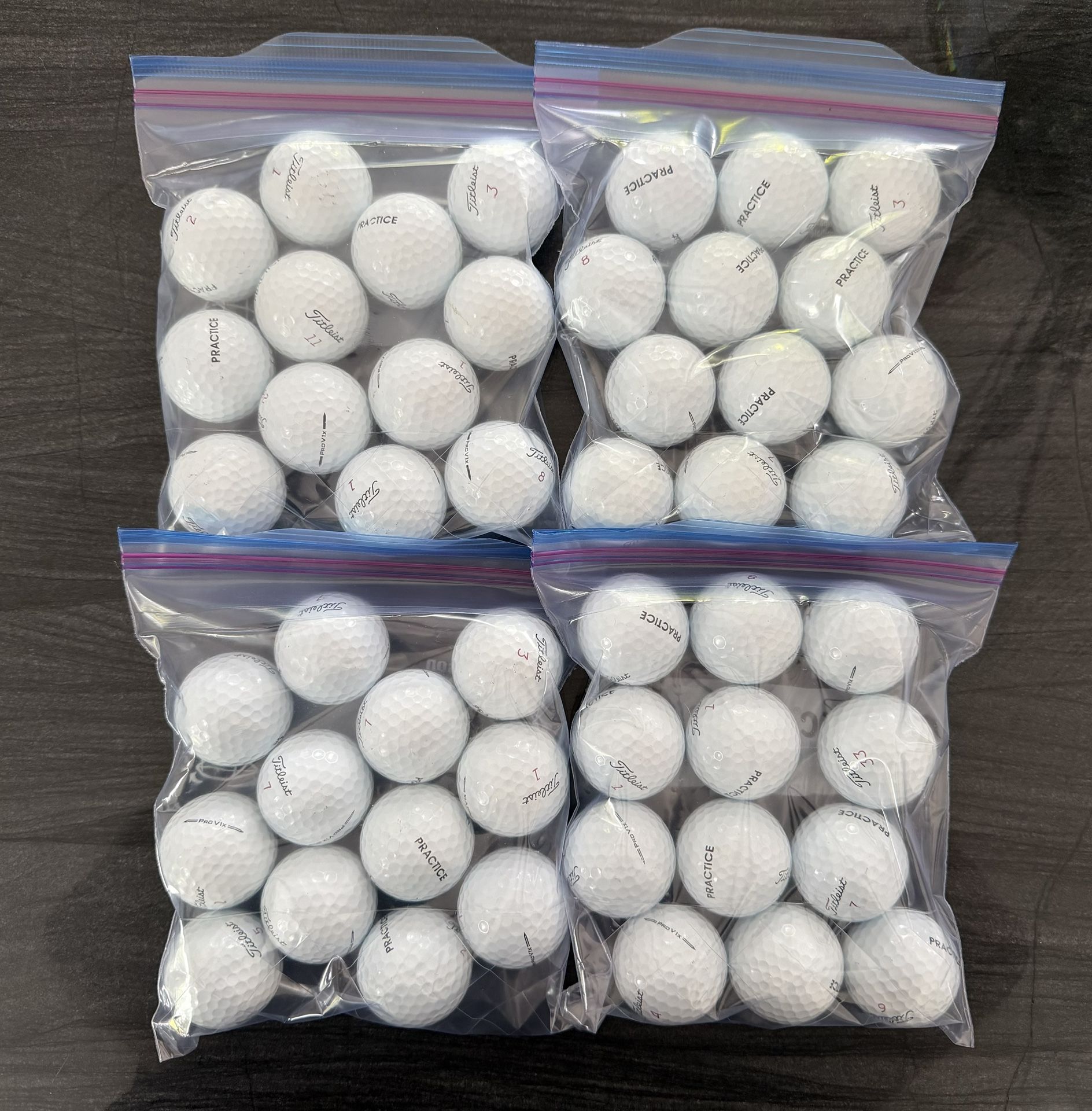 Almost New Titleist Pro V1x Practice Balls 1 Dozen Or 4 Dozen