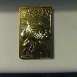 POLIWHIRL 1999 BURGER KING GOLD POKEMON CARD