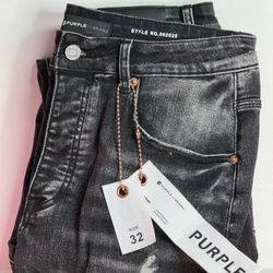 Purple Brand Distressed Denim Jeans — Size 32 — Brand New